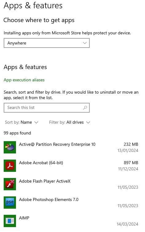 apps and programs