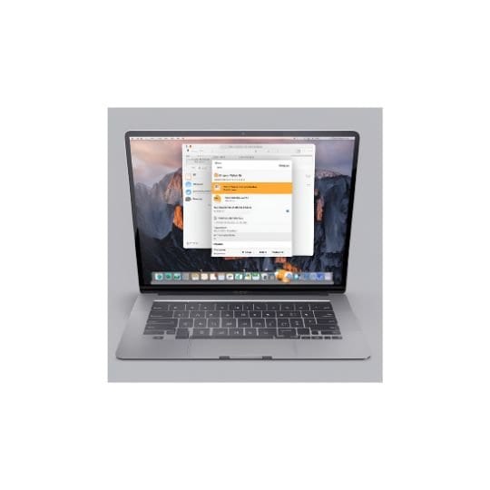 MacBook reviewing email filters and rules.