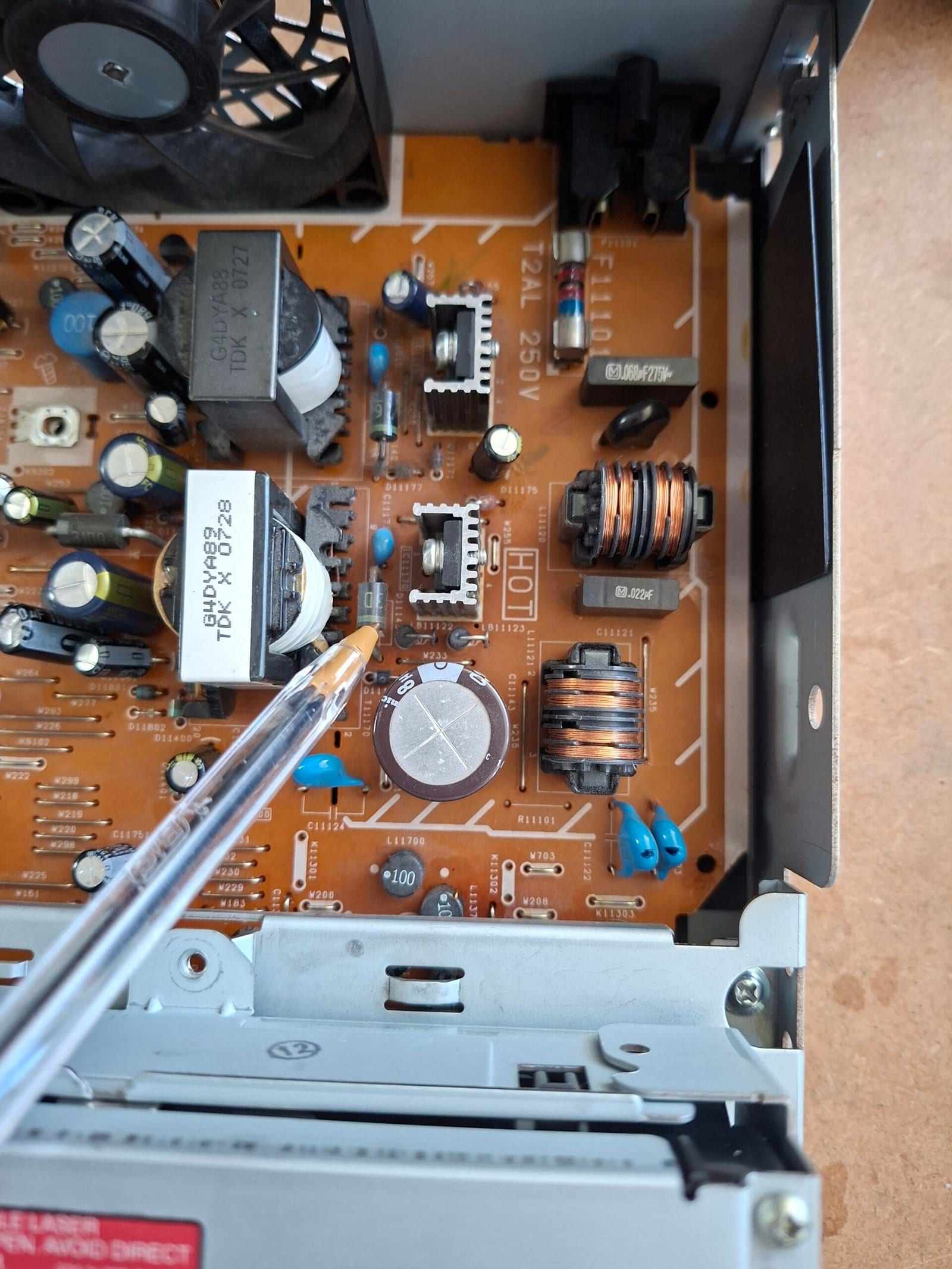 dvd recorder repair north cave power board fault